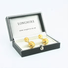 Twister yellow silver cufflinks - boxed