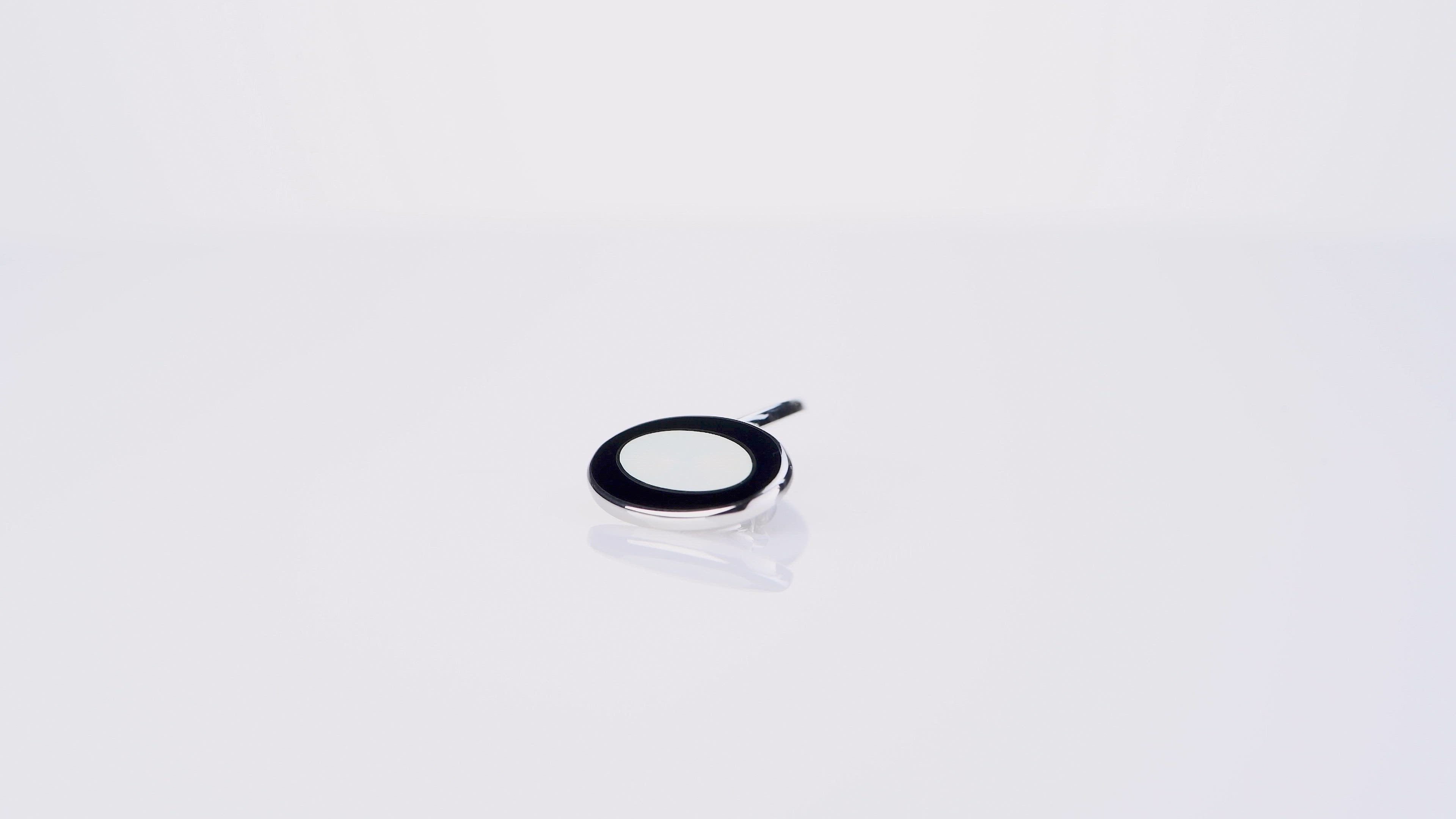 DOUBLE OVAL BLACK/WHITE ENAMEL CUFFLINKS - vid