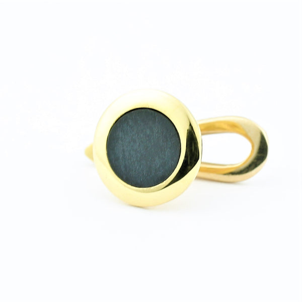 ONYX SHIRT STUDS 18ct YELLOW GOLD