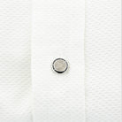 Basket Black/Translucent enamel stud 18k white gold in a shirt