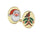 CHRISTMAS SCENE 18ct YELLOW GOLD CUFFLINKS