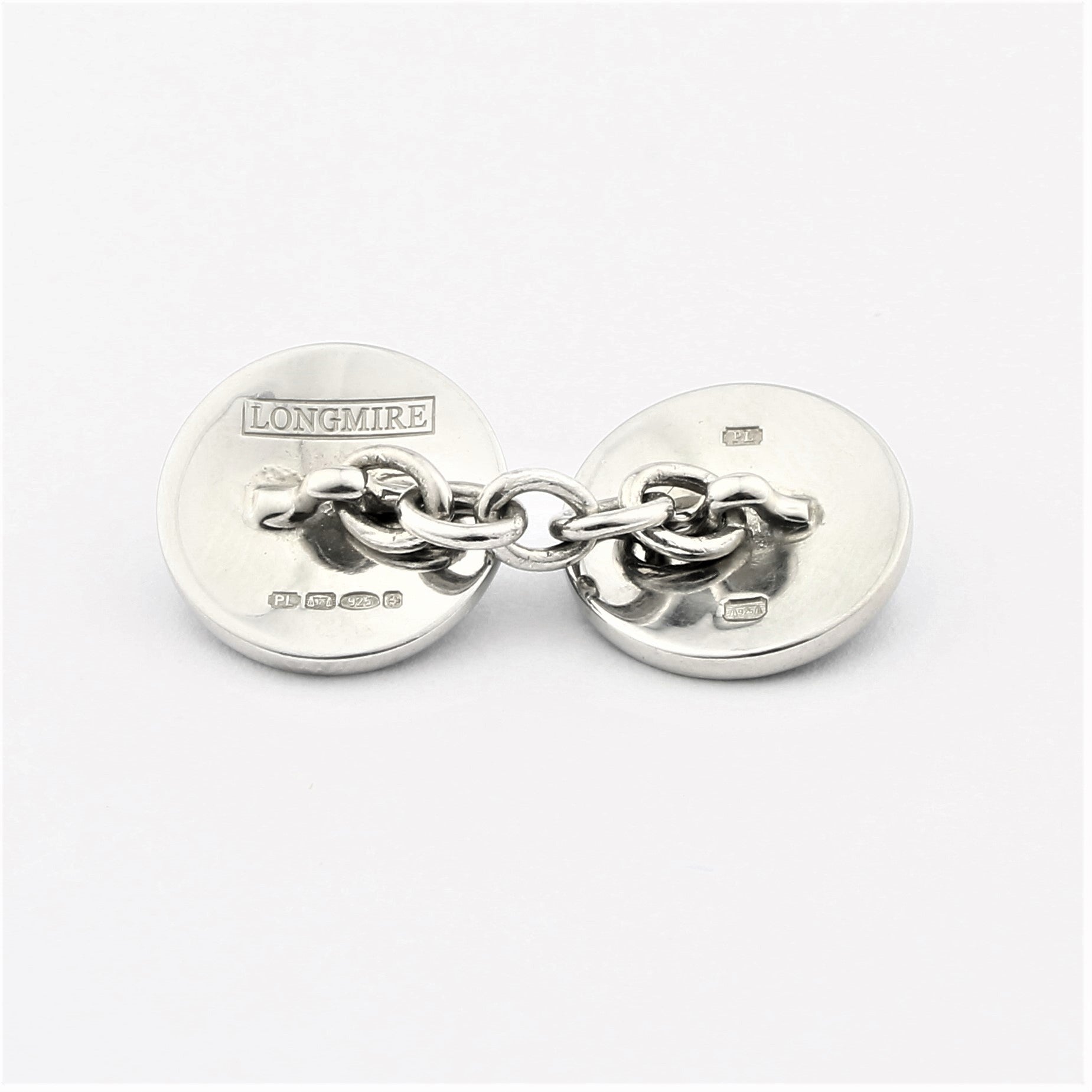DOUBLE CIRCLE BLUE/BLUE ENAMEL CUFFLINKS