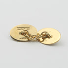 BASKET BLACK ENAMEL 18ct YELLOW GOLD CUFFLINKS - rear