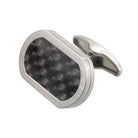 steel carbon cufflinks