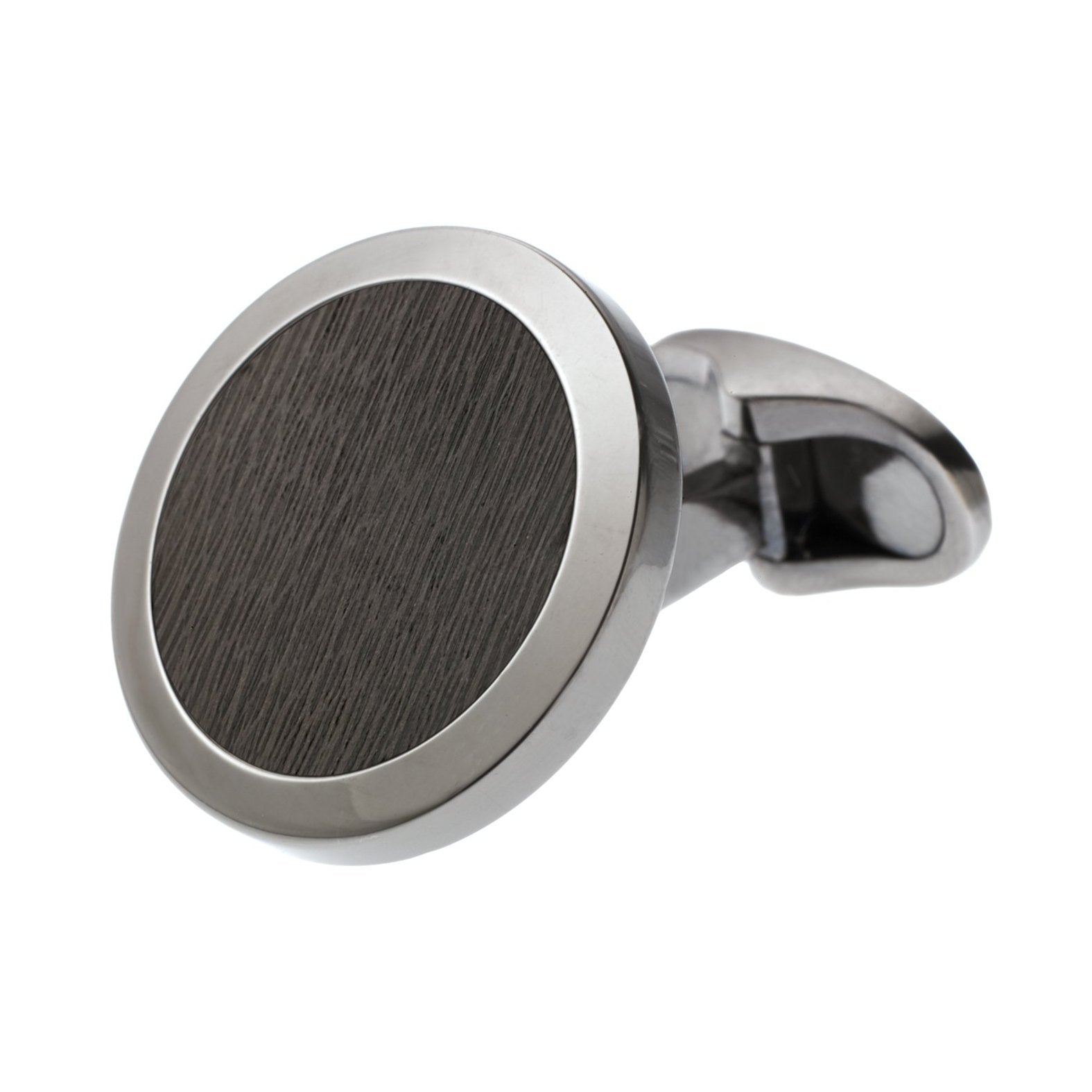 Carbon fibre cufflinks 18k white gold