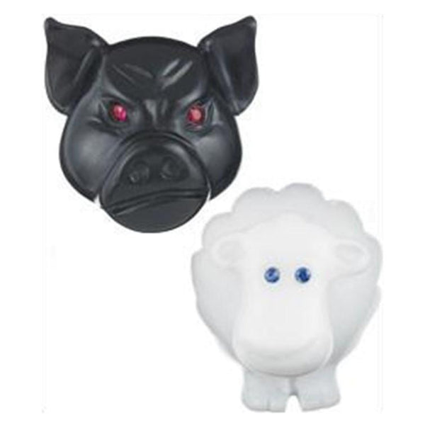 PIG AND SHEEP 18ct WHITE GOLD CUFFLINKS